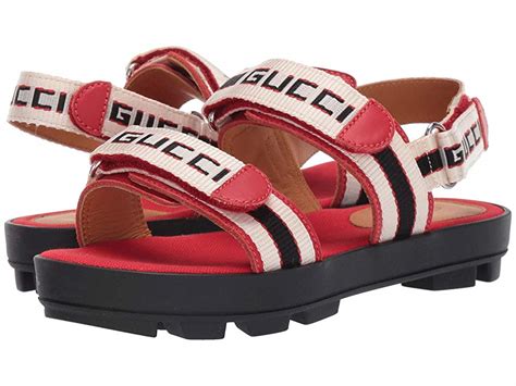 Gucci Kids Gg Double Strap Sandal Little Kid Kids Shoes Red Multi