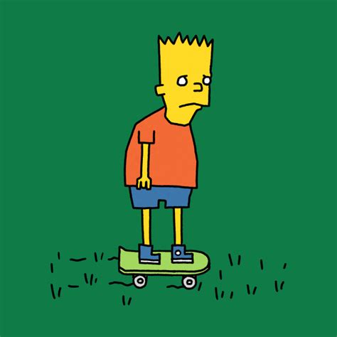 Sad Bart In A Field Simpsons T Shirt Teepublic