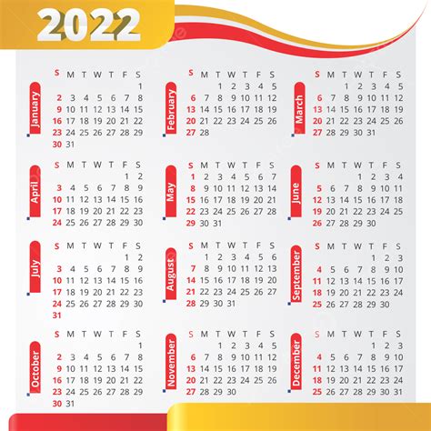 2022 Calendar Png Hd