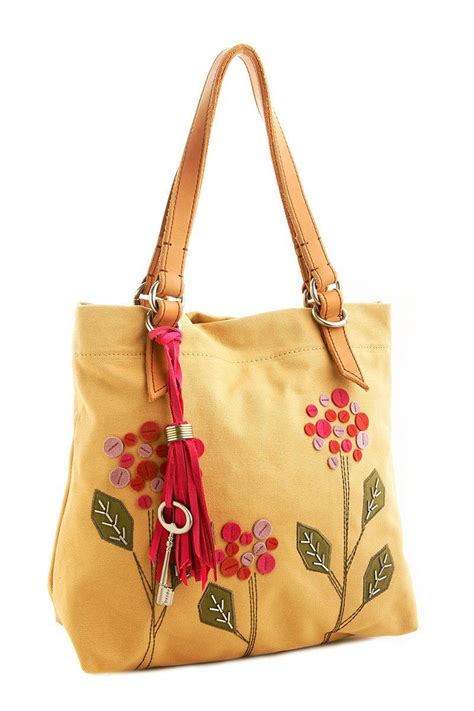 You never have to buy a plastic bag again! Jesse Floral Canvas Tote from Fossil Ladies Bags on ...