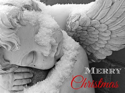 Merry Christmas Snow Angel Card By Dark Whimsy Christmas Snow Snow