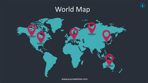 World Map Template For Your Presentation Smiletemplates