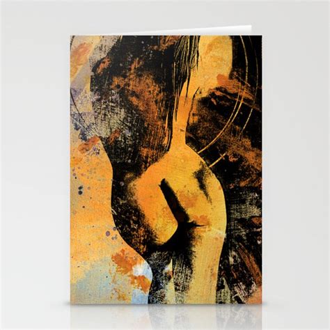 Blind For A Minute Ii Graffiti Nude Woman Silhouette Stationery Cards