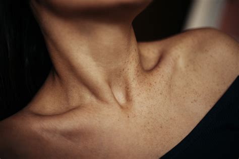 Open Shoulders And Beautiful Collarbones Stock Photo Download Image