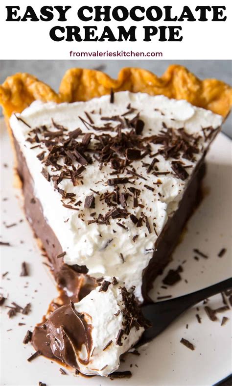 Chocolate Cream Pie Easy No Tempering Method Valerie S Kitchen Artofit