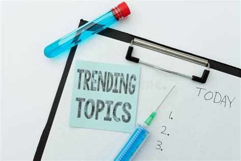 Sign Displaying Trending Topics Business Approach Subject That