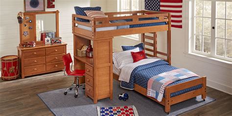 Kids bunk beds are perfect for boys and girls. Creekside Taffy Twin/Full Student Bunk Bed with Desk ...