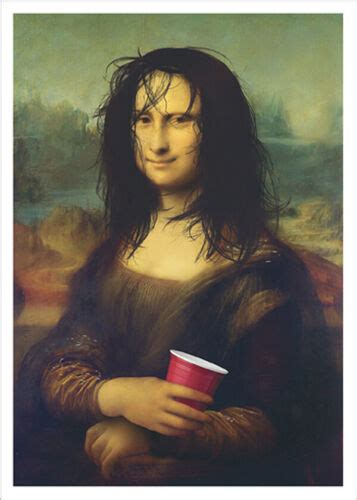 Rsvp Mona Lisa With Messy Hair Funny Humorous Birthday Card Ebay