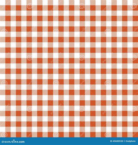 Seamless Texture Of Orange Plaid Stock Vector Illustration Of Shape