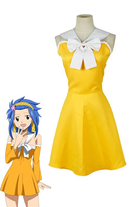 Fairy Tail Levy Mcgarden Dress Cosplay Costume Customized