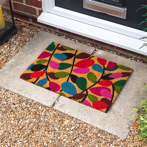 Door Mat Doormats Non Slip Natural Coir Welcome Indoor Outdoor Home