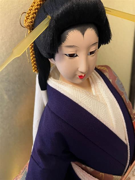 Vintage Japanese Doll Kimono Fan Geisha Maiko Traditional Folk Craft Japan Ebay