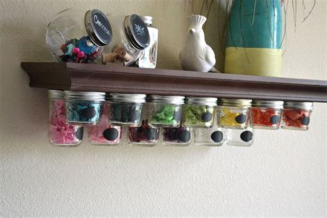 Mason Jar Storage Shelf Idea Hometalk