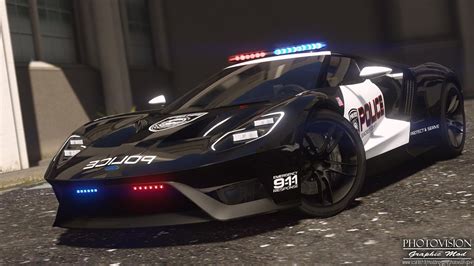 2017 Ford Gt Hot Pursuit Police Add On Replace Template Gta5