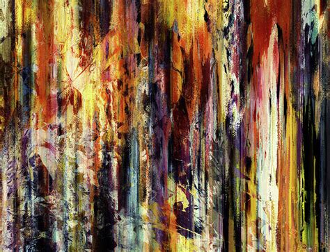 Four Seasons In One Forest Abstract Mixed Media By Georgiana Romanovna