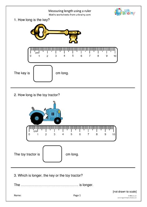 Measuring Length Using A Ruler Measurement Maths Worksheets For Year