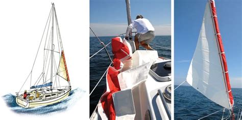 Three Different Views Of A Sailboat In The Ocean