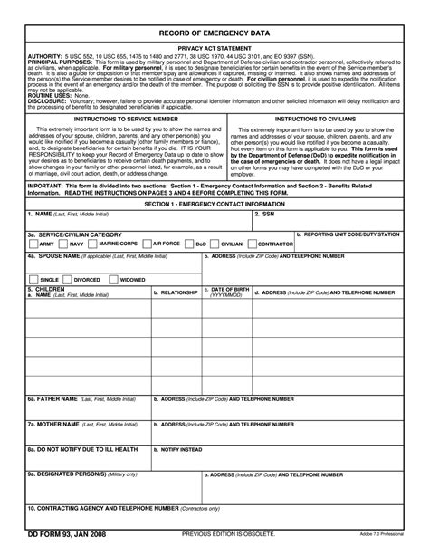 Our Editable Form For Dd93 Form Is Your Good Luck