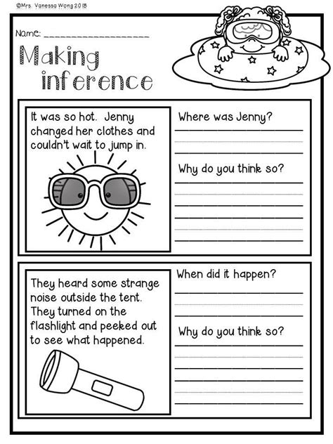 Making Inferences Worksheet 4th Grade