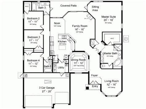 European Style House Plan 4 Beds 3 Baths 2680 Sqft Plan 1015 1