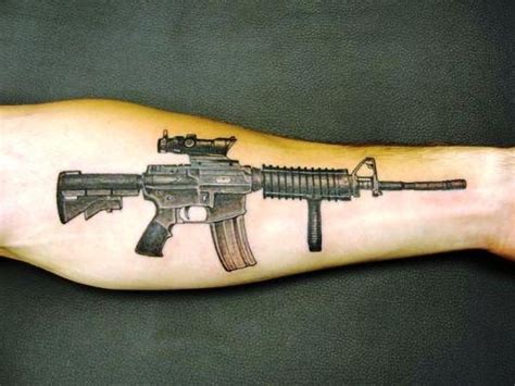 Pin On Gun Tattoos