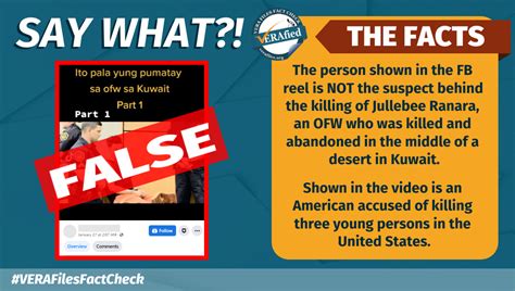 vera files fact check fb video shows wrong suspect not alleged killer of ofw in kuwait vera