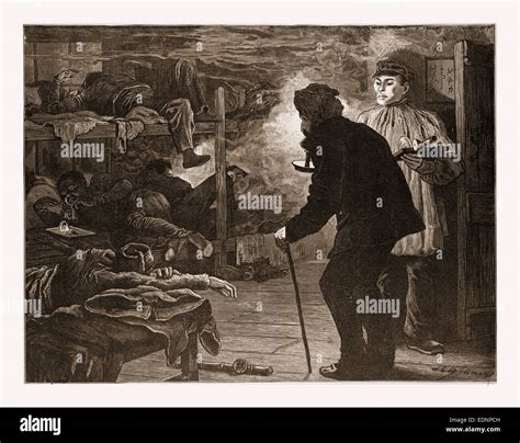 An Opium Den In A Chinese City 1880 19th Century Engraving China