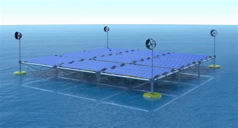 Solar Arrays On Wave Energy Generators Along With Wind Turbines Pv