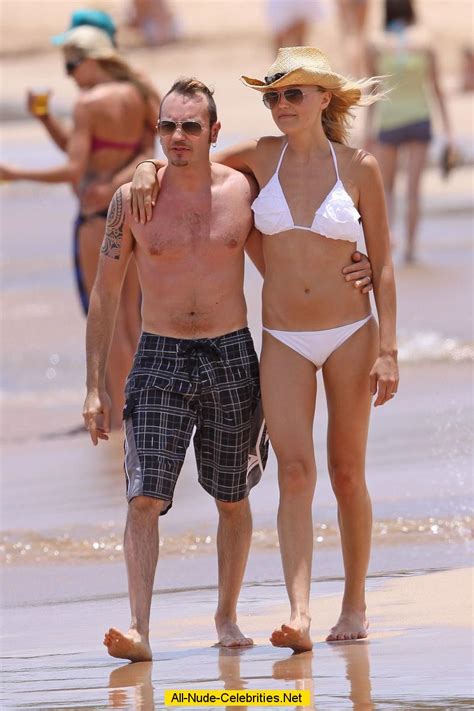 Malin Akerman Caught In White Bikini On The Beach In Hawaii