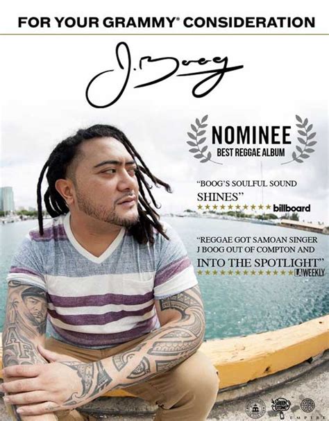 J Boog Nominated For A Grammy Reggae Festival Guide Magazine And