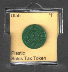 Sales tax is charged on car purchases in most states in the u.s. UTAH-1-PLASTIC-SALES-TAX-TOKEN-1940s
