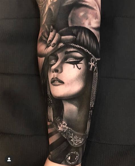 black danube ink on instagram “cleopatra tattoo done by blackdanubeink artist philhaastattoos