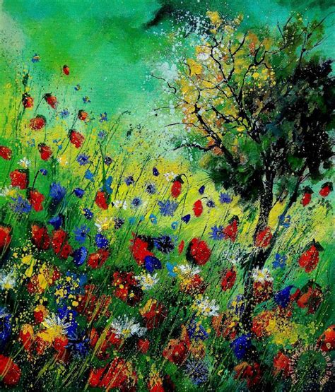 Pol Ledent Wild Flowers 670130 Painting Wild Flowers 670130 Print For