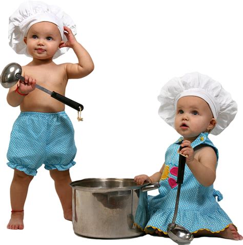 Tube Bébés Cuisiniers Png Marmitons Chef Babies Png