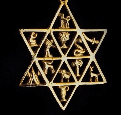 Gold Tribes Of Israel Necklace Gold Symbols Of Tribes Etsy