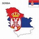 Serbia Flag Map and Meaning - MapUniversal