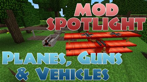 Minecraft Mod Spotlight Planes Ww2 Guns And Vehicles Mod Youtube