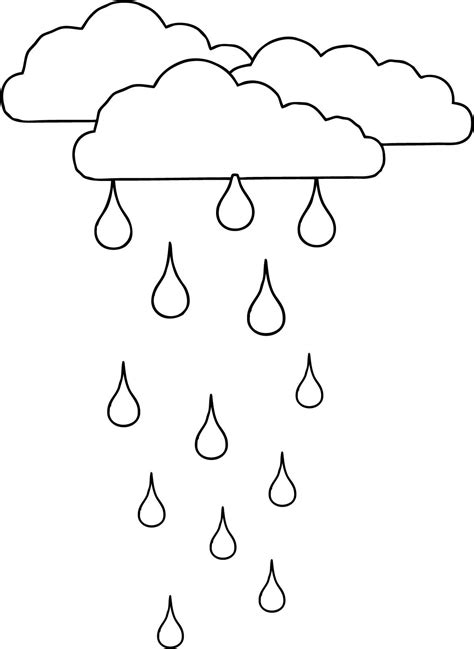 Nice Clouds Rain Coloring Page Frog Coloring Pages Spring Coloring Pages Preschool Coloring