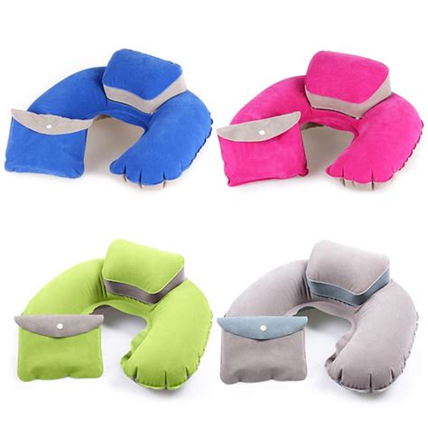 Portable Air Pillow Inflatable U Shape Neck Blow Up Cushion Pvc