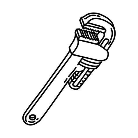 Pipe Wrench Icon Doodle Hand Drawn Or Outline Icon Style 3216414