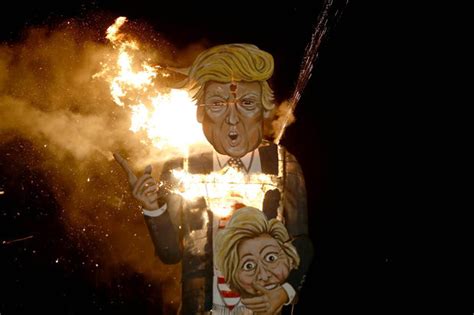 British Town Burns Massive Effigy Of Donald Trump For Bonfire Night