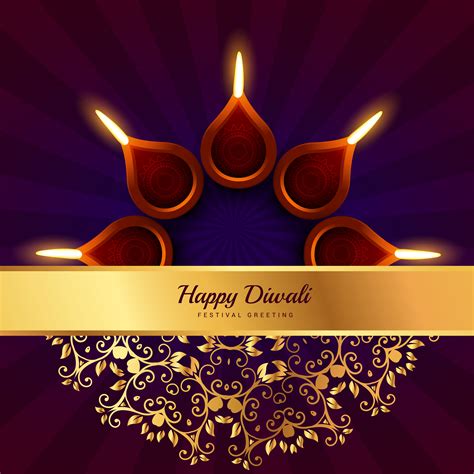 Happy Diwali Greeting Vector Design Background Download Free Vector