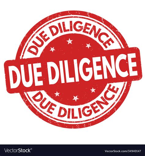 Due Diligence Grunge Rubber Stamp Royalty Free Vector Image