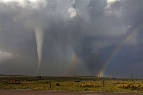 Rainbow Meets Tornado Cloud In Stunning Photo Mirror Online