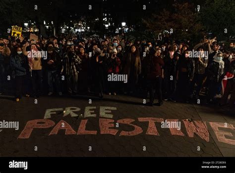 Competing rallies by pro-Palestine and pro-Israel on Washington Square