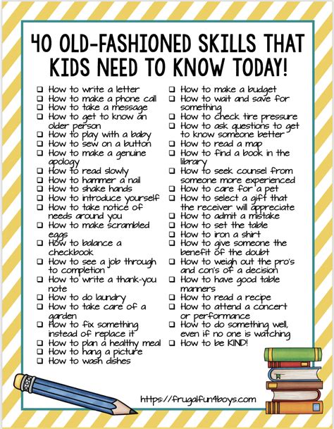 40 Old Fashioned Skills That Kids Need To Know Today Frugal Fun For