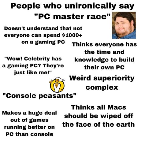 People Who Unironically Say Pc Master Race Starter Pack Rstarterpacks