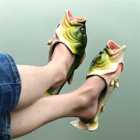 Creative Fish Style Beach Shoes Simulation Slippers For Women And Men
