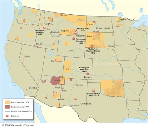 United States Map With Indian Reservations 1880