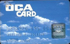 Tarjeta De Banco Oca Card Oca UruguayCol UY GM